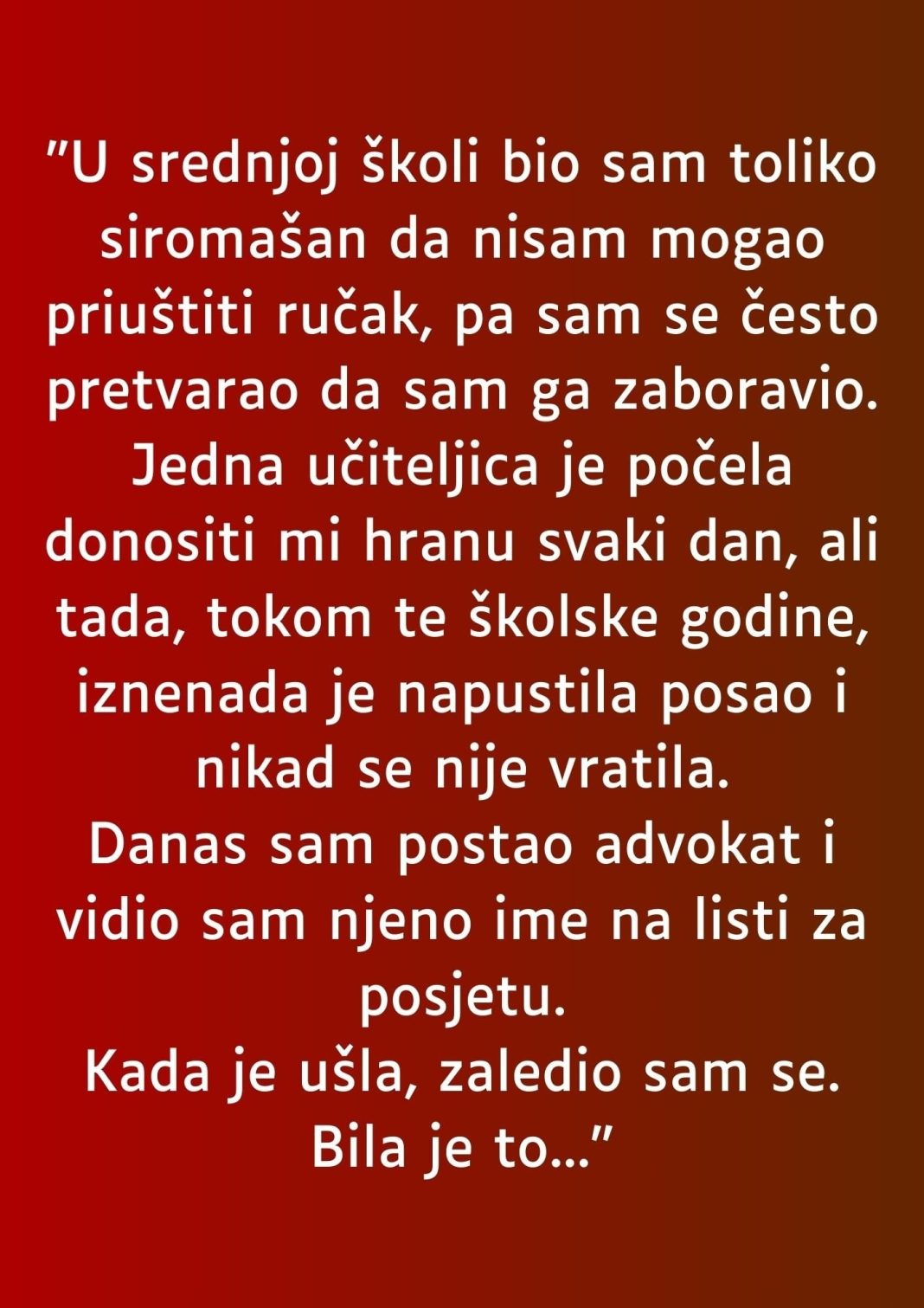 “U srednjoj školi bio sam toliko siromašan da nisam mogao” - featured image