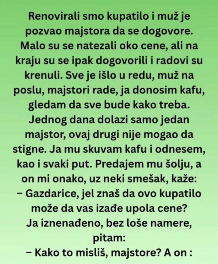 „Majstor mi je dao ‘posebnu ponudu’ – ali nije očekivao moj odgovor“ - featured image „Majstor mi je dao ‘posebnu ponudu’ – ali nije očekivao moj odgovor“ - featured image
