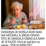SVEKRVA JE DOŠLA KOD NAS NA VEČERU, A ZBOG ONOG ŠTO JE URADILA IZBACILA SAM JE IZ KUĆE: Muž je sad ljut na mene – ŠTA VI MISLITE? SVEKRVA JE DOŠLA KOD NAS NA VEČERU, A ZBOG ONOG ŠTO JE URADILA IZBACILA SAM JE IZ KUĆE: Muž je sad ljut na mene – ŠTA VI MISLITE? - featured image