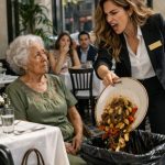 Potreban nam je ovaj sto. Ne uklapa se u sliku našeg restorana — rekla je direktorica i, ne čekajući ni trenutak, istrgnula tanjir iz ruku starije gospođe i bacila ga u kantu za smeće. 😱😱😱